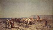 Alberto Pasini Caravan on the Shores of the Red Sea oil painting reproduction